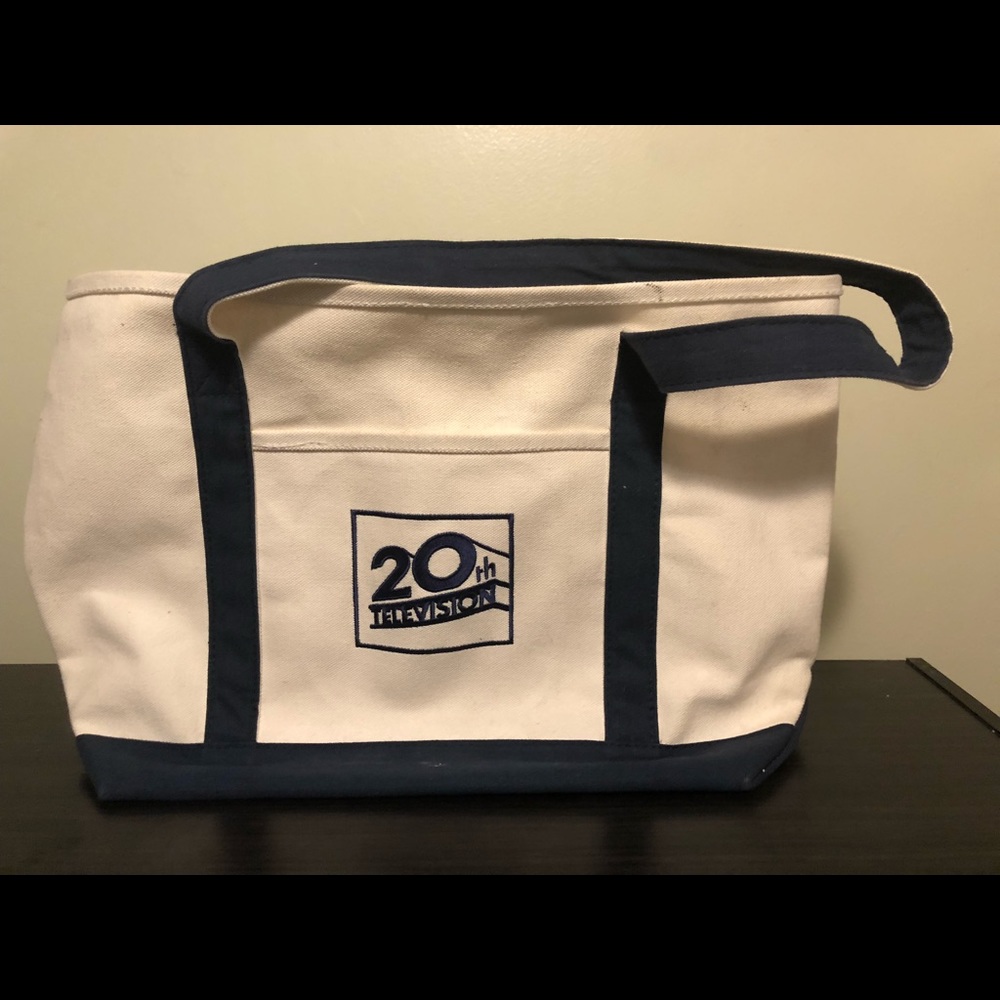 20th Century Fox Television Navy Blue & Creme Canvas Tote Bag